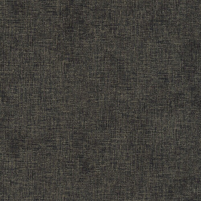 AS Creation New Walls Vliestapete Textil (Schwarz, Uni, 10,05 x 0,53 m)