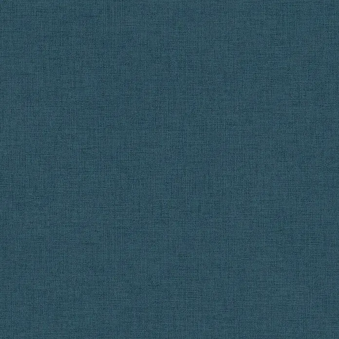 A.S. Création New Walls Vliestapete Textil - Blau/Grün, Uni, 10,05 x 0,53 m - Stoffmuster in gedämpftem Blau. Die feine Textur des Stoffes macht ihn zu einer vielseitigen Wahl für verschiedene Designprojekte.