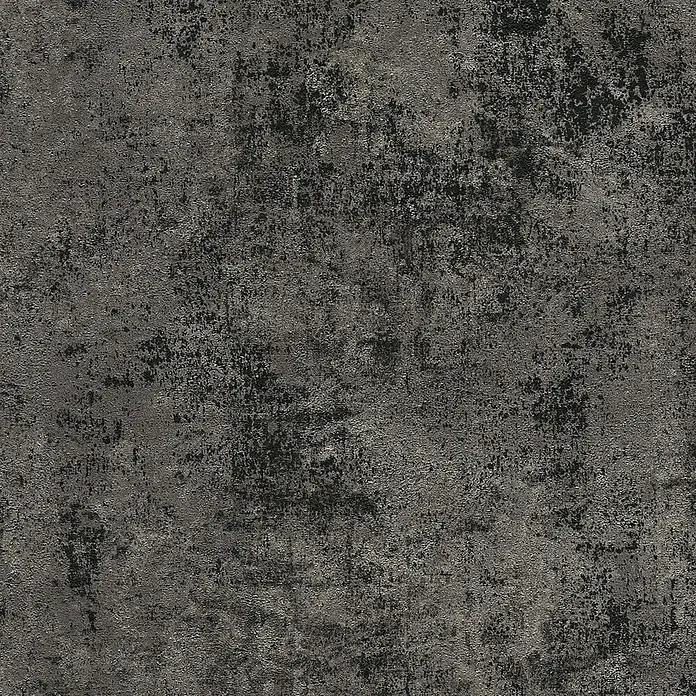 A.S. Création New Walls Vliestapete - Anthrazit, Uni, 10,05 x 0,53 m - Graue, strukturierte Tapete mit dunklen Flecken, die eine interessante, fast metallische Optik erzeugt und jedem Raum Tiefe verleiht.