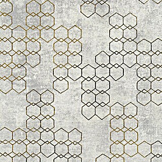 A.S. Création New Walls Vliestapete Grafik (Hellgrau, Grafisch, 10,05 x 0,53 m)