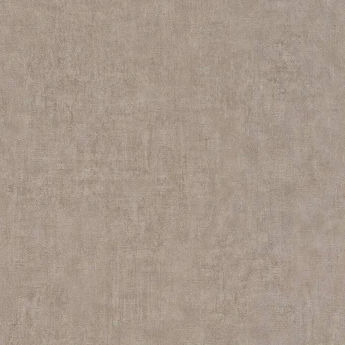 Rasch Factory 4 Vliestapete - Braun, Uni, 10,05 x 0,53 m - Nahaufnahme einer strukturierten, beigen Tapete. Die Textur erinnert an Stoff oder leicht verputzte Wände und verleiht Wärme.