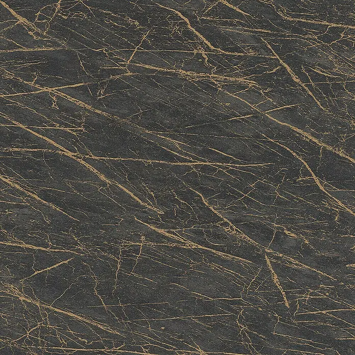 Rasch Factory 4 Vliestapete Marmor - Schwarz, Steinoptik, 10,05 x 0,53 m - Elegante Marmorplatte in Anthrazit mit goldenen Adern. Perfekt für stilvolle Oberflächen und Akzente im Innenbereich.