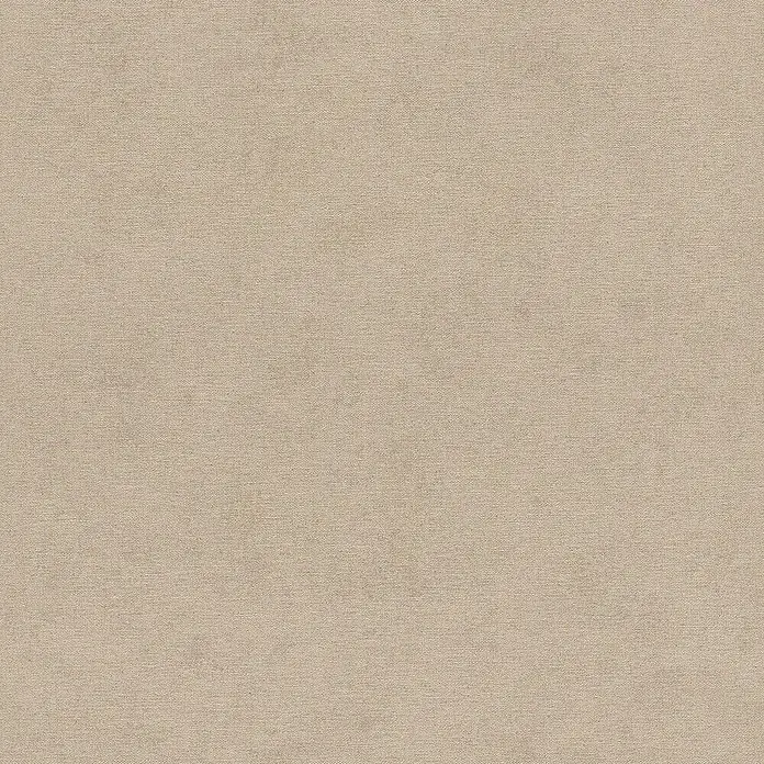 Rasch Kimono Vliestapete - Hellbraun, Uni, 10,05 x 0,53 m - Detailaufnahme eines beigefarbenen Stoffes mit feiner Webstruktur, ideal für Möbelbezüge oder Textilhintergründe. Die neutrale Farbe harmoniert gut.