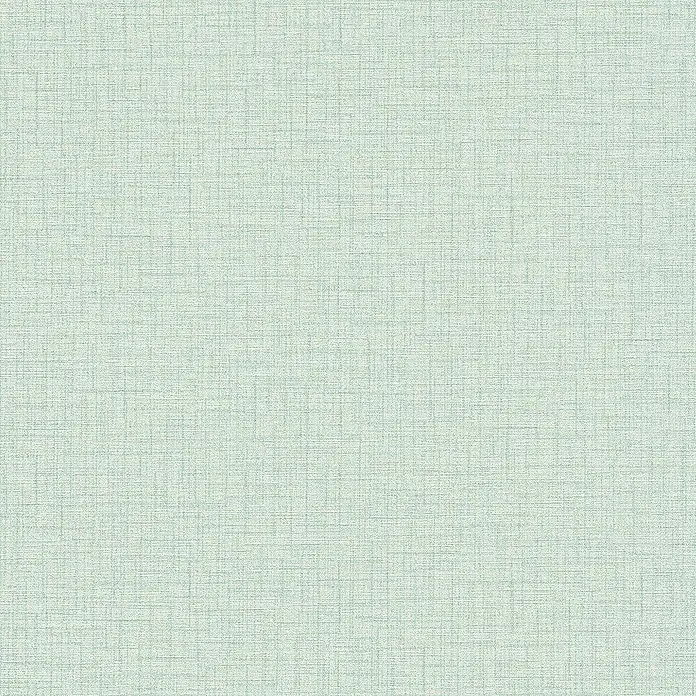 A.S. Création Metropolitan Stories II Vliestapete Textil-Uni - Hellgrün, Uni, 10,05 x 0,53 m - Texturierte, hellblaue Tapete mit einem feinen, gewebten Muster für Wände, die eine subtile und elegante Note suchen.