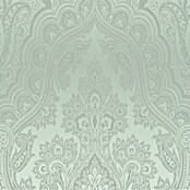 AS Creation My Home My Spa Vliestapete Damask Paisley (Grün, Ornament, 10,05 x 0,53 m) | BAUHAUS