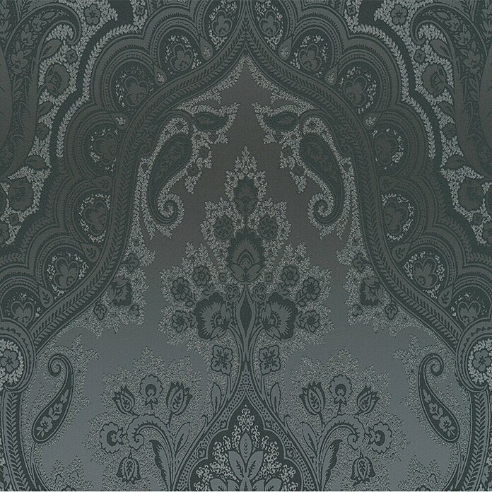 AS Creation My Home My Spa Vliestapete Damask Paisley (Schwarz, Ornament, 10,05 x 0,53 m) | BAUHAUS