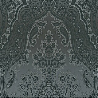 AS Creation My Home My Spa Vliestapete Damask Paisley (Schwarz, Ornament, 10,05 x 0,53 m)