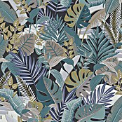 Rasch Tropical House Vliestapete Dschungel (Blau, Floral, 10,05 x 0,53 m) | BAUHAUS