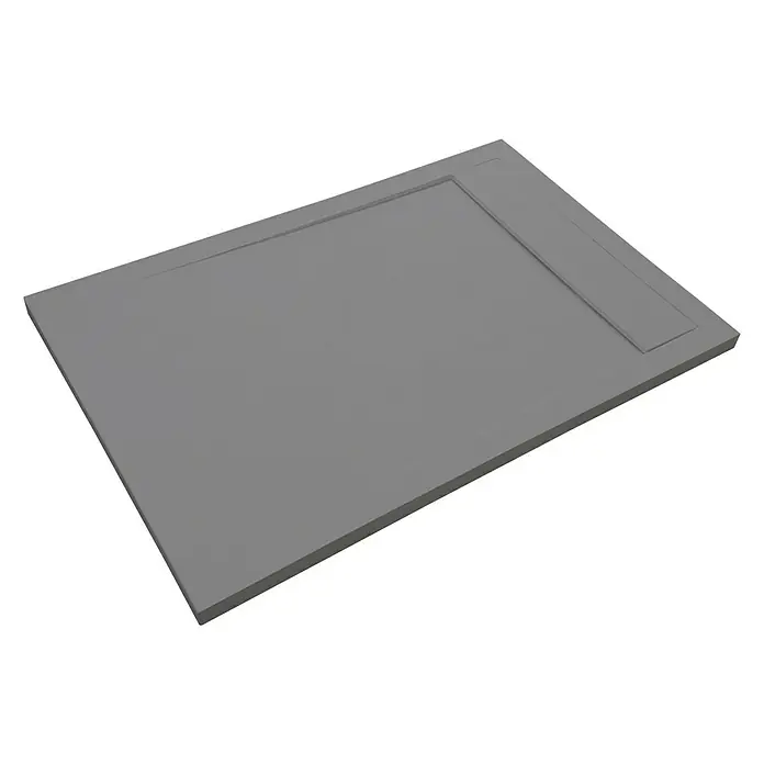 Camargue Manhattan Duschwanne - L x B: 140 x 90 cm, Grau - Graue Duschwanne mit flachem Design. Eine moderne und minimalistische Ergänzung für jedes Badezimmer. Ideal für ebenerdige Duschen.