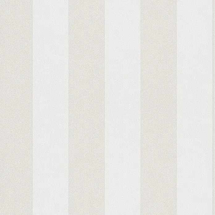 Marburg Kids' Walls Vliestapete - Beige/Weiß, Streifen, 10,05 x 0,53 m - Elegante Tapete mit breiten, senkrechten Streifen in dezenten Weiß- und Grautönen. Ein zeitloses Design für stilvolle Innenräume, das für Helligkeit sorgt.
