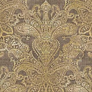 AS Creation Metropolitan Stories Travel Styles Vliestapete Damask (Gold/Braun, Ornament, 10,05 x 0,53 m)