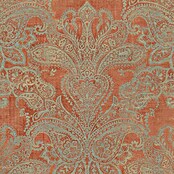 AS Creation Metropolitan Stories Travel Styles Vliestapete Damask (Orange/Blau, Ornament, 10,05 x 0,53 m) | BAUHAUS