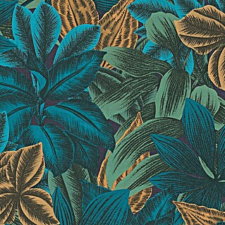 A.S. Création Metropolitan Stories Travel Styles Vliestapete (Blau/Grün, Floral, 10,05 x 0,53 m)