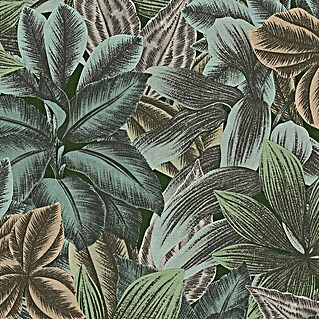 A.S. Création Metropolitan Stories Travel Styles Vliestapete (Grün/Beige, Floral, 10,05 x 0,53 m)