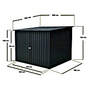 Okoru Hoggar Fahrradbox (L x B: 204 x 206 cm, Wandstärke: 0,3 mm)