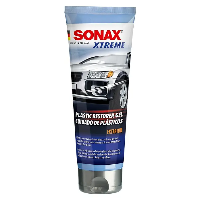 Sonax Xtreme Kunststoff-Oberflächenreiniger - 250 ml, Glänzend - Produktbild von Sonax XTREME KunststoffPflegeGel Aussen. Für eine langanhaltende Pflege und Schutz von unlackierten Kunststoffteilen im Aussenbereich.