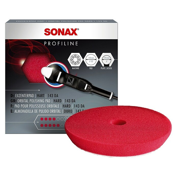 Sonax Jastučić za poliranje Profiline  (Promjer: 143 mm, Crvena) | BAUHAUS