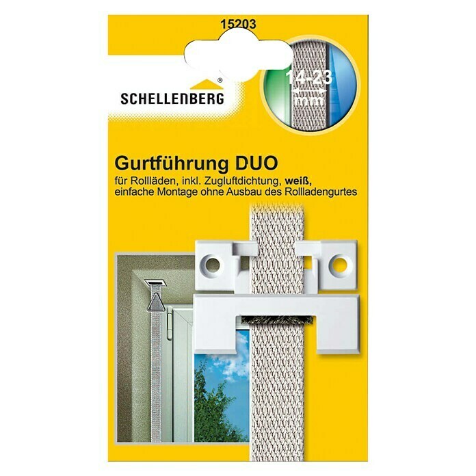 Schellenberg Gurtführung DUORechteckig, Rollladen-Maxi-Systeme, Zugluftdichtung, Weiß Unknown