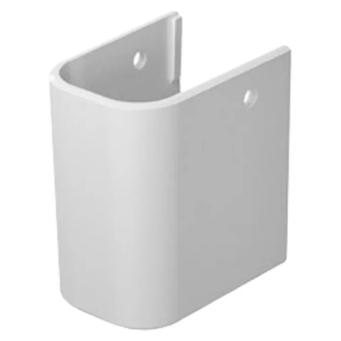 Duravit Happy D.2 Waschbecken-Halbsäule - Unbeschichtet, Keramik, Weiß, Passend für: Duravit Happy D.2 Waschbecken - Weißer Siphon Abdeckung: Eine minimalistische und funktionale Lösung, um den Siphon stilvoll zu verdecken und das Badezimmer aufzuwerten.