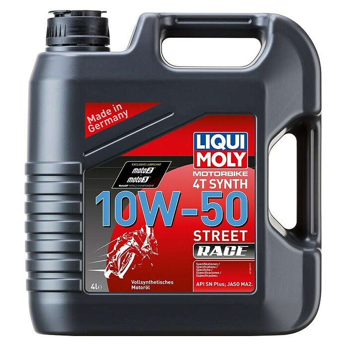 Liqui Moly Aceite para motor Motorbike 4T Synth 10W-50 Street Race (10W-50, 4 l) | BAUHAUS