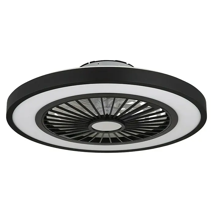 Globo Deckenventilator Blizzak - Schwarz, 54 cm, 45 W - Dieser moderne Deckenventilator verfügt über ein schlankes Design mit LED-Beleuchtung und ist somit eine stilvolle und funktionale Ergänzung für jeden Raum.