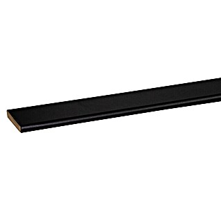 Plakplint Zwart (Zwart, l x b x h: 240 cm x 26 mm x 4 mm)