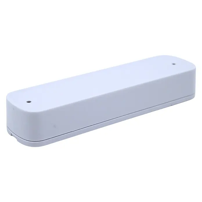 Windsensor ALT-ET-WS - 147 x 39 x 25 mm, Passend für: Sunfun Vollkassettenmarkisen Elba - Nahaufnahme eines weißen Sensors mit Löchern für die Montage an der Wand.