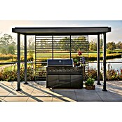 Sunfun Pérgola para barbacoa Laos (An x Pr: 342 x 168 cm, Color del armazón: Negro, Aluminio) | BAUHAUS