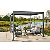 Sunfun Milos Paviljon z lamelami  (Š x G: 294 x 294 cm, Barva ogrodja: Antracit, Aluminij) | 8298 - Gartenzelte/Pavillons | ICFA - Sonnenschutz | ICF - Sonnenschutz | IC - Freizeit im Garten | I - Stadtgarten | BAUHAUS