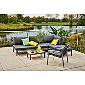 Sunfun Loungemöbel-Set Solo Rope (5 -tlg., Aluminium/Polyrattan/Olefin, Night-Grey) | BAUHAUS