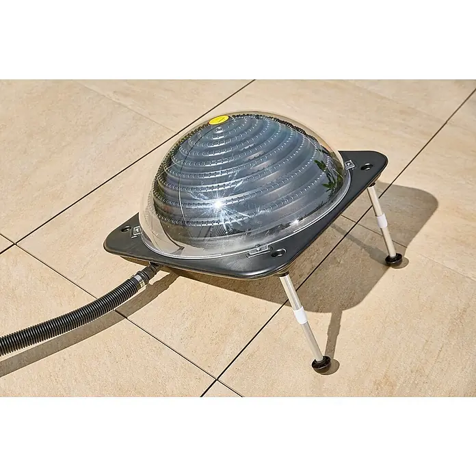 Malibu Solarkollektor Dome - L x B x H: 70 x 70 x 30 cm - Solarheizung mit Kuppeldesign für Pools, effiziente Erwärmung durch Sonneneinstrahlung.