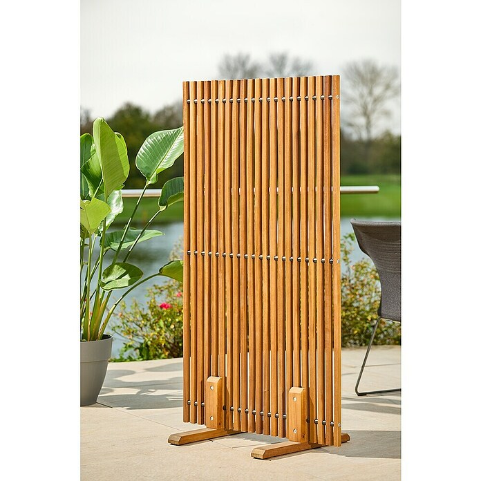 Sunfun Raumteiler (80 x 140 cm, Akazie, Braun) | BAUHAUS