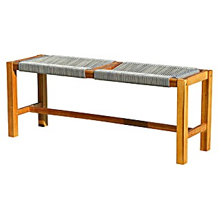 Banco de jardín Vilma (An x Pr x Al: 115 x 35 x 45 cm, Fibra de poliéster, Natural/Gris)