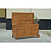Baúl para jardín Amira (L x An x Al: 124 x 55,5 x 66 cm, Natural, Madera) | BAUHAUS