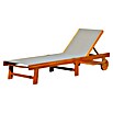 Tumbona de jardín Manuela (65 x 190 x 33 cm, Natural/Gris, Madera, Barra antivuelco) | BAUHAUS