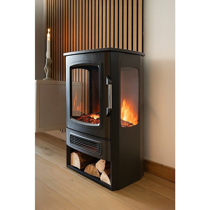 Livn Decoratieve kachel Kent (32,1 x 44,5 x 74 cm, Zwart) | BAUHAUS