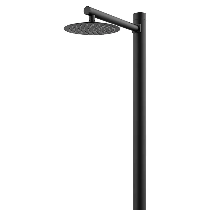 GardWell Gartendusche Metro220 cm, Edelstahl - Moderne schwarze Gartendusche. Zeitgemäße Außendusche für Ihren Garten oder Poolbereich. Elegantes Design.
