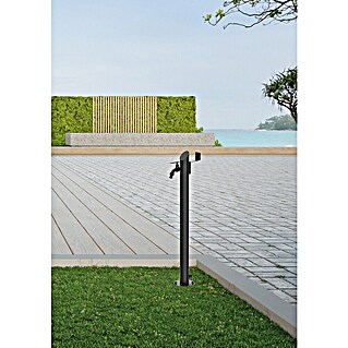 GardWell Wasserzapfstelle Comfort Style (Mattschwarz, Höhe: 93 cm, Edelstahl)