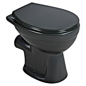 Sanicomfort Stand-WC Anthrazit Matt (Spülrandlos, Ohne Spezialglasur, Spülform: Tief, WC Abgang: Waagerecht, Anthrazit) | BAUHAUS