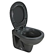 Sanicomfort Wand-WC Anthrazit Matt (Spülrandlos, Ohne Spezialglasur, Spülform: Tief, WC Abgang: Waagerecht, Anthrazit) | BAUHAUS