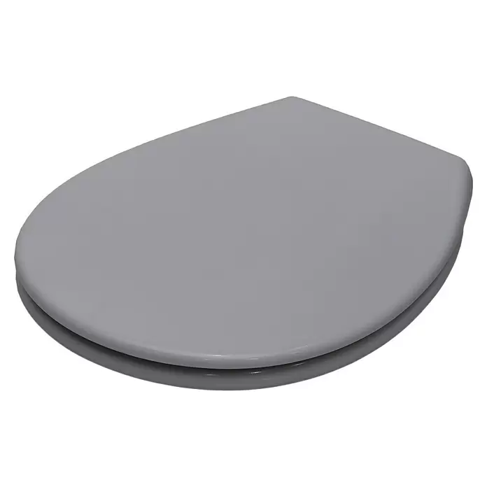 Sanicomfort WC-Sitz - Duroplast, Manhattan Grau, Mit Absenkautomatik - Grauer Toilettensitz.