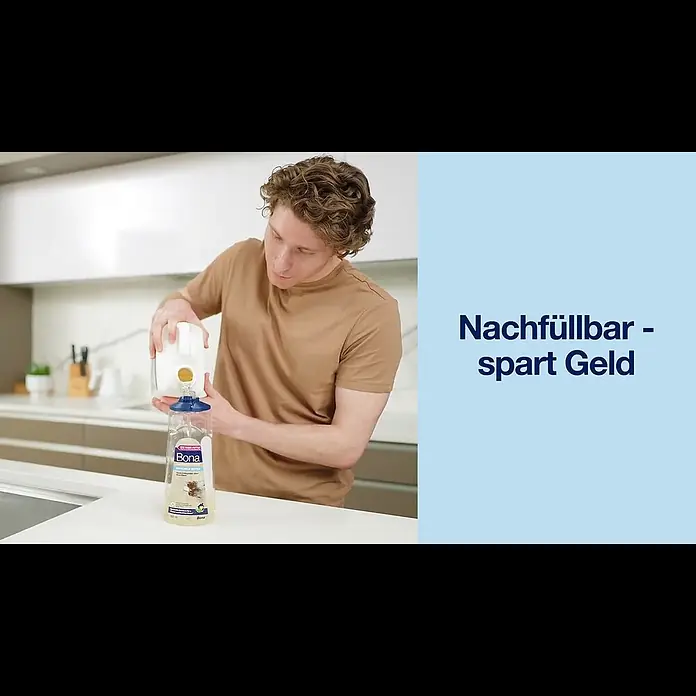 Bona Bodenreiniger Reiniger für geölte Böden - 850 ml, Kartusche - Bona Spray Mop Kartusche fr gelte Holzbden