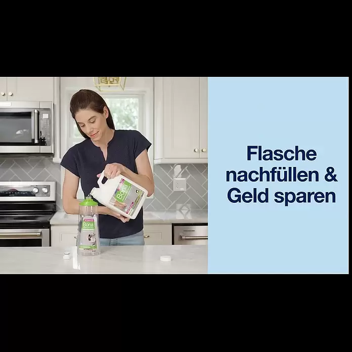 Bona Fliesen- & Laminatreiniger für Hartböden - 850 ml, Kartusche - Bona Premium Spray Mop Kartusche fr Hartbden