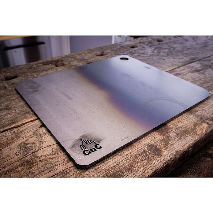 Grillplatte Backstahl (L x B: 38 x 33 cm, Stärke: 6 mm, Stahl, Anthrazit) | BAUHAUS