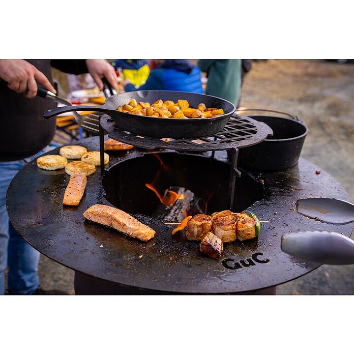 Grillplatte Aufsatz 60 (Durchmesser: 30 cm, Höhe: 16 cm, Stahl, Anthrazit) | BAUHAUS