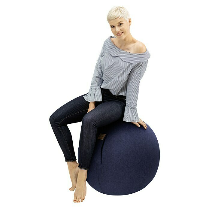 Sitting Ball Gymnastikball FeltBlau, Durchmesser: 65 cm, Material Bezug: 100 % Polyester Use Shot