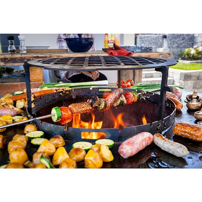 Grillaufsatz Würstelsaver (Passend für: Grillplatte 80, Durchmesser: 43 cm, Stahl, Anthrazit) | BAUHAUS