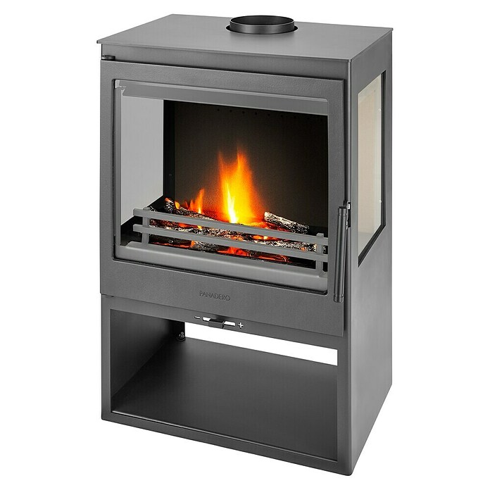 Panadero Kaminofen Diamant 3V Eco (7,1 kW, Raumheizvermögen: 220 m³, Schwarz Metallic) | BAUHAUS