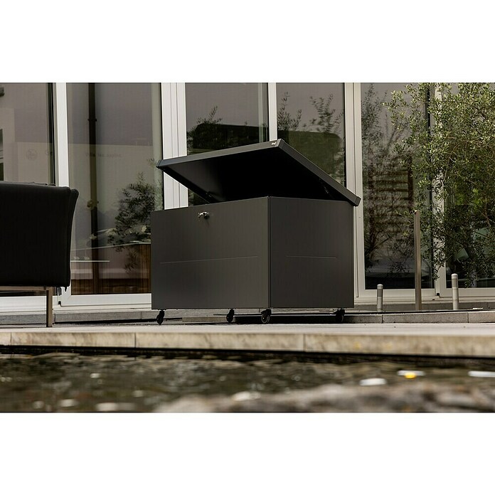 Telluria Gartenbox Nevio 180 (L x B x H: 185 x 85 x 85 cm, Stahl, Anthrazit) | BAUHAUS