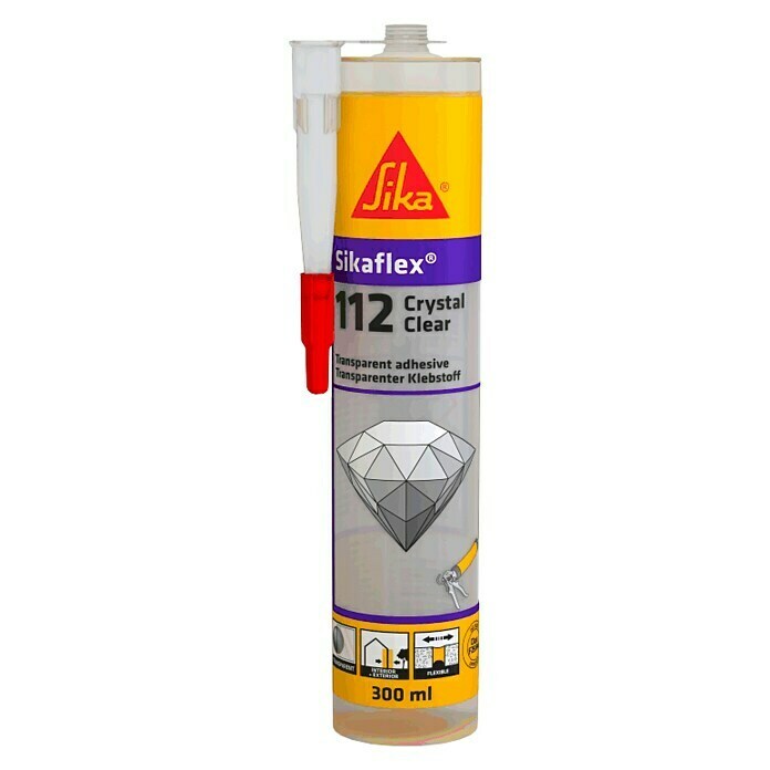 Adhesivo sellador Sikaflex 112 Crystal Clear (300 ml)